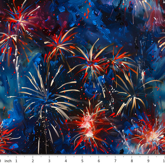 Bonnie's Boujee Designs - Painted Fireworks - 4th of July - Patriotic - Little Rhody Sewing Co.