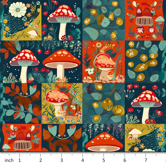 Bonnie's Boujee Designs - Patchwork Mushrooms - Little Rhody Sewing Co.