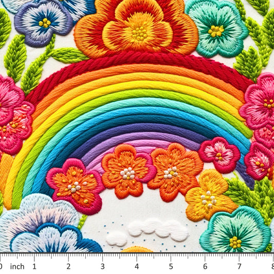Bonnie's Boujee Designs - Textured Rainbows and Flowers - Little Rhody Sewing Co.