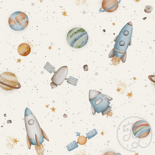 Coming Soon - Autumn River Studio - Spaceships - 220 gsm Jersey - Expected to Stock Week of April 28th - Little Rhody Sewing Co.