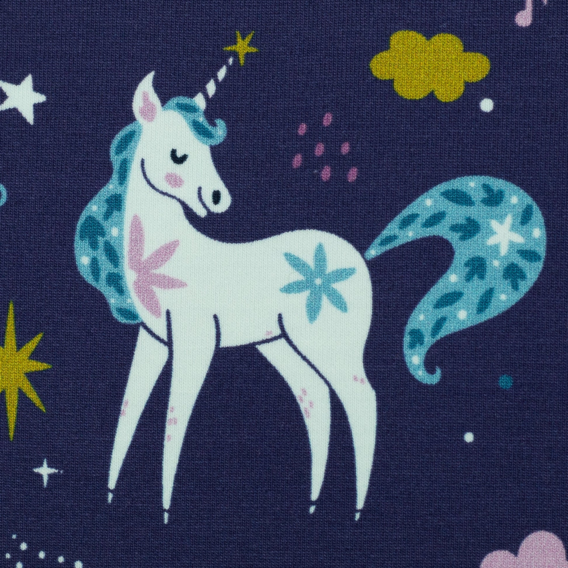 Coming Soon - Swafing Prints - Unicorns on Dark Blue - 220 gsm Jersey - Expected to Stock Week of April 28th - Little Rhody Sewing Co.