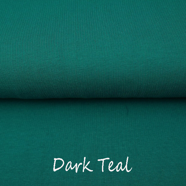 Dark Teal - In Stock:  Euro Ribbing - Jersey - French Terry -  Preorder:  Fleeced French Terry