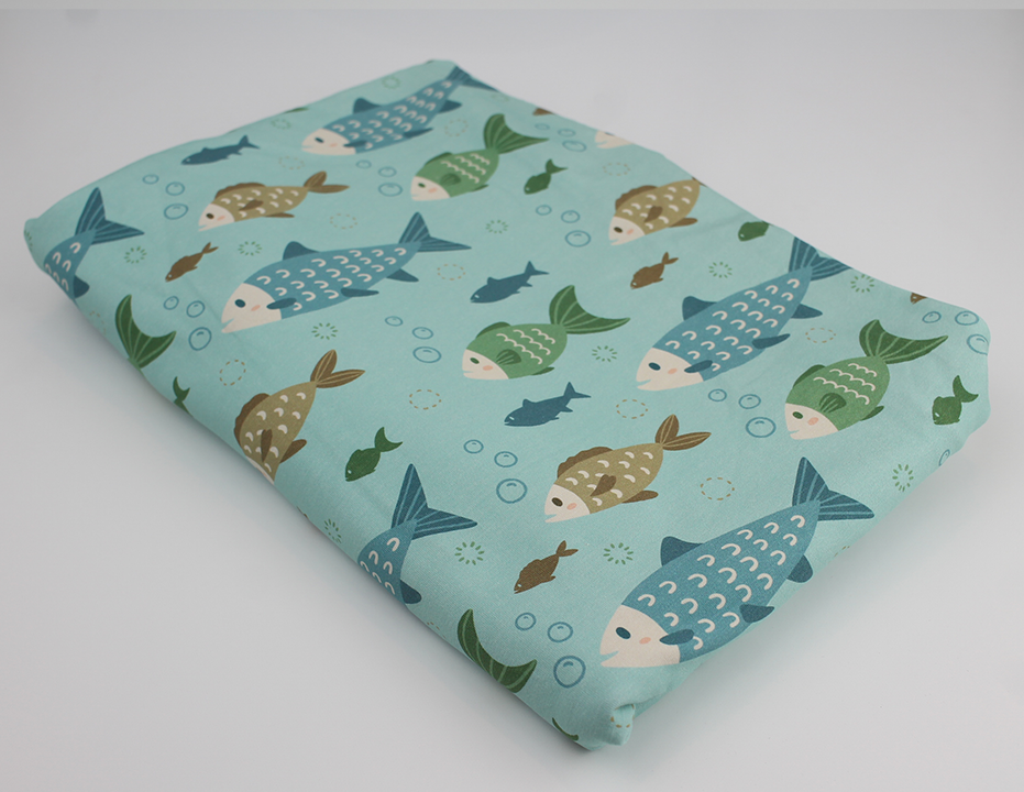 Cute Fish - MBM Creative - Cotton Lycra Jersey - By the 1/2 Yard