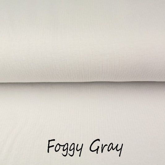 Foggy Grey - Euro Ribbing - Jersey - Little Rhody Sewing Co.