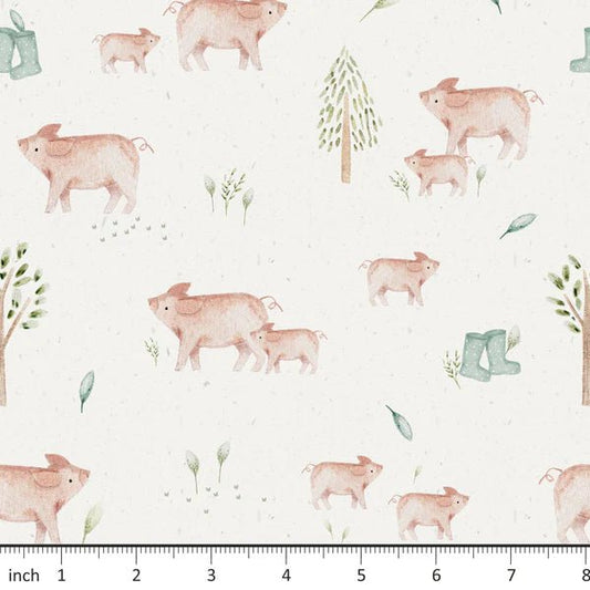 In Stock - Lumelo and Ginger - Piglets on Ginger's Farm - Little Rhody Sewing Co.