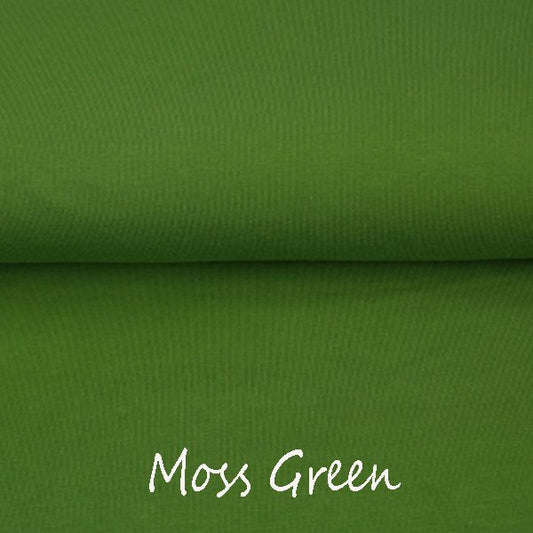 Moss Green - Euro-Ribbing - Jersey - French Terry - Fleeced French Terry - Little Rhody Sewing Co.
