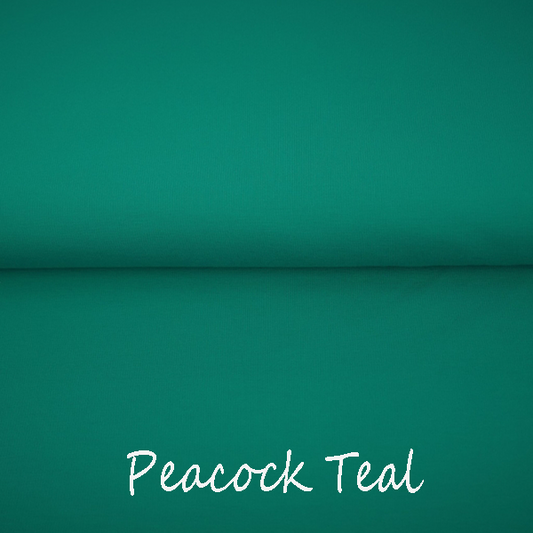 Peacock Teal - In Stock: Euro-Ribbing - Jersey - Preorder: French Terry - Fleeced French Terry
