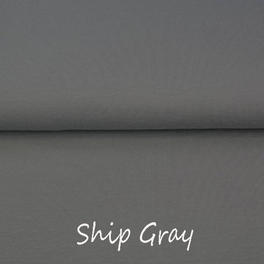 Ship Grey - Euro Ribbing -Jersey - French Terry - Fleeced French Terry - Little Rhody Sewing Co.