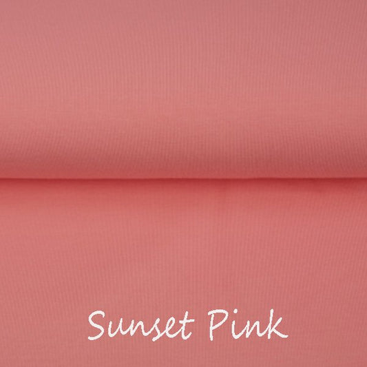Sunset Pink - Euro Ribbing - Little Rhody Sewing Co.