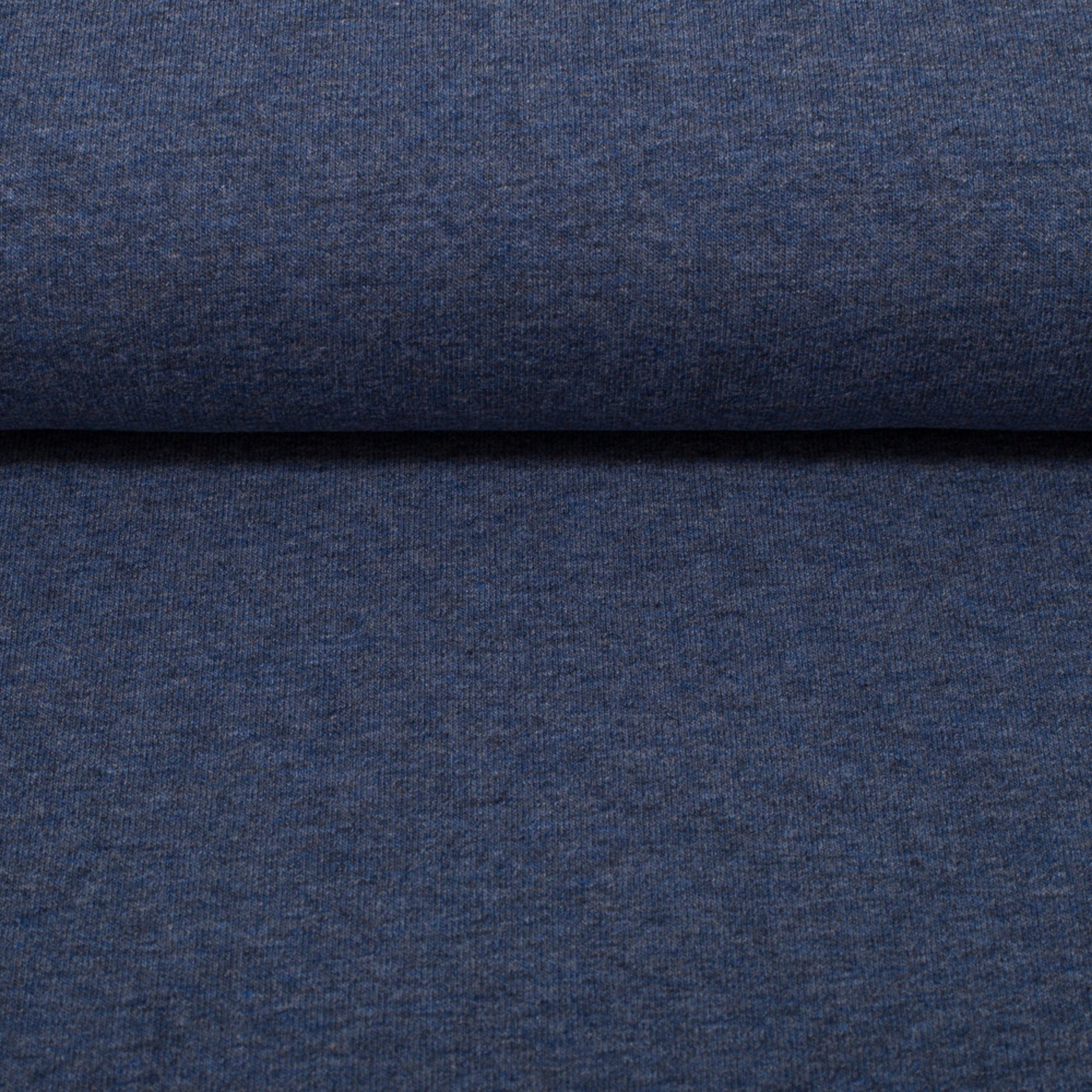 Swafing Melange - Dark Blue - Euro-ribbing - Jersey - French Terry - Fleeced French Terry - 1597 - Little Rhody Sewing Co.