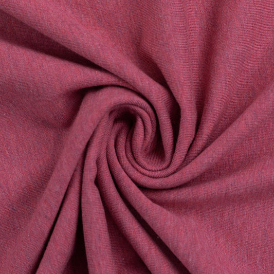 Swafing Melange - Dark Rose - Euro-ribbing - Jersey - French Terry - Fleeced French Terry - 1935 - Little Rhody Sewing Co.