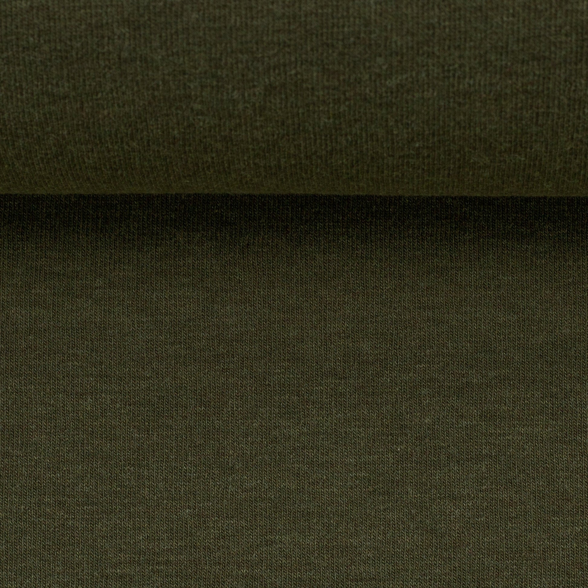 Swafing Melange - Khaki Green - Euro-ribbing - Jersey - French Terry - Fleeced French Terry - 1769 - Little Rhody Sewing Co.