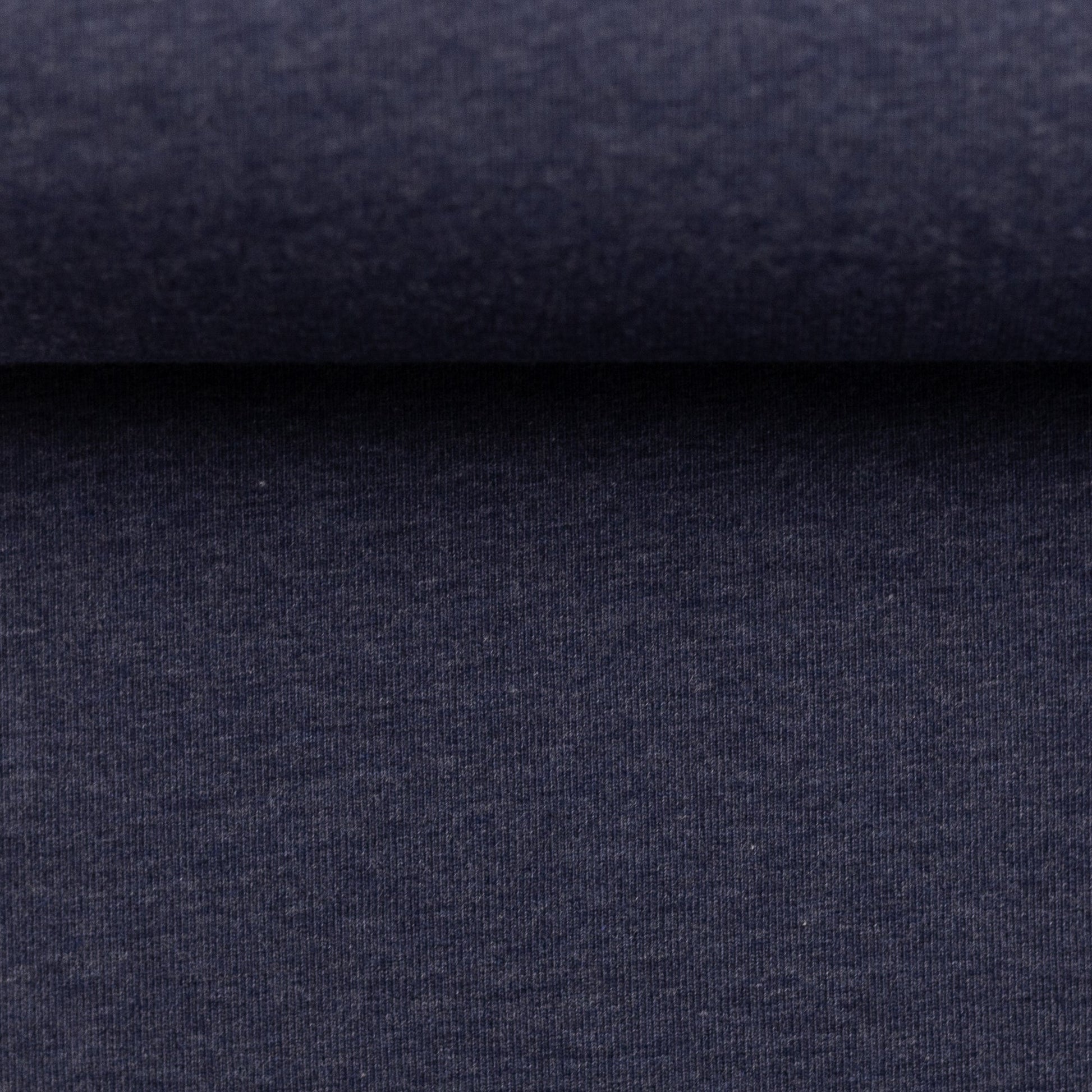 Swafing Melange -Very Dark Blue - Euro-ribbing - Jersey - French Terry - Fleeced French Terry - 1598 - Little Rhody Sewing Co.