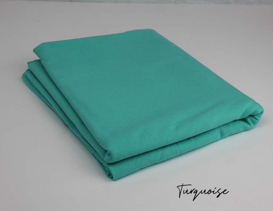 Turquoise - Euro Ribbing - Jersey- French Terry - Fleeced French Terry