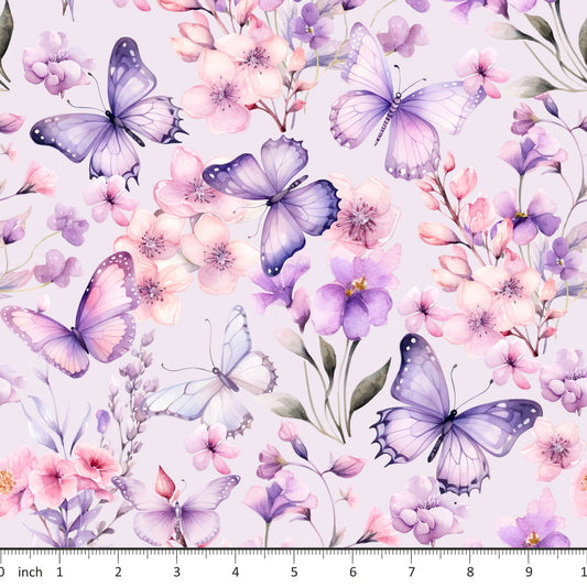 Violet and Meadow - Purple Butterflies - Little Rhody Sewing Co.