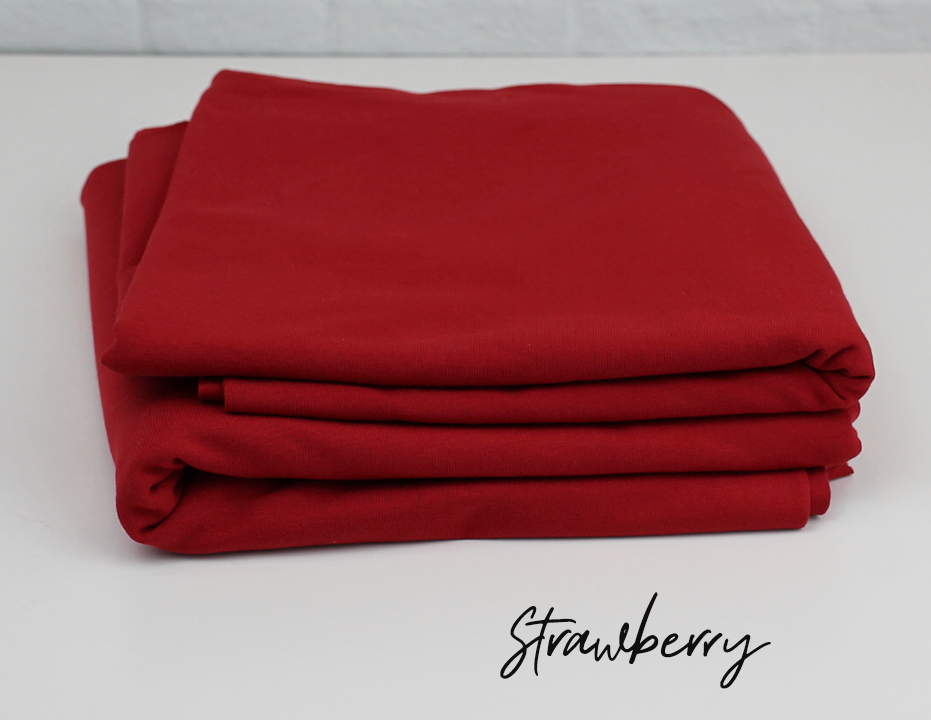 Euro jersey and french terry solids Strawberry red