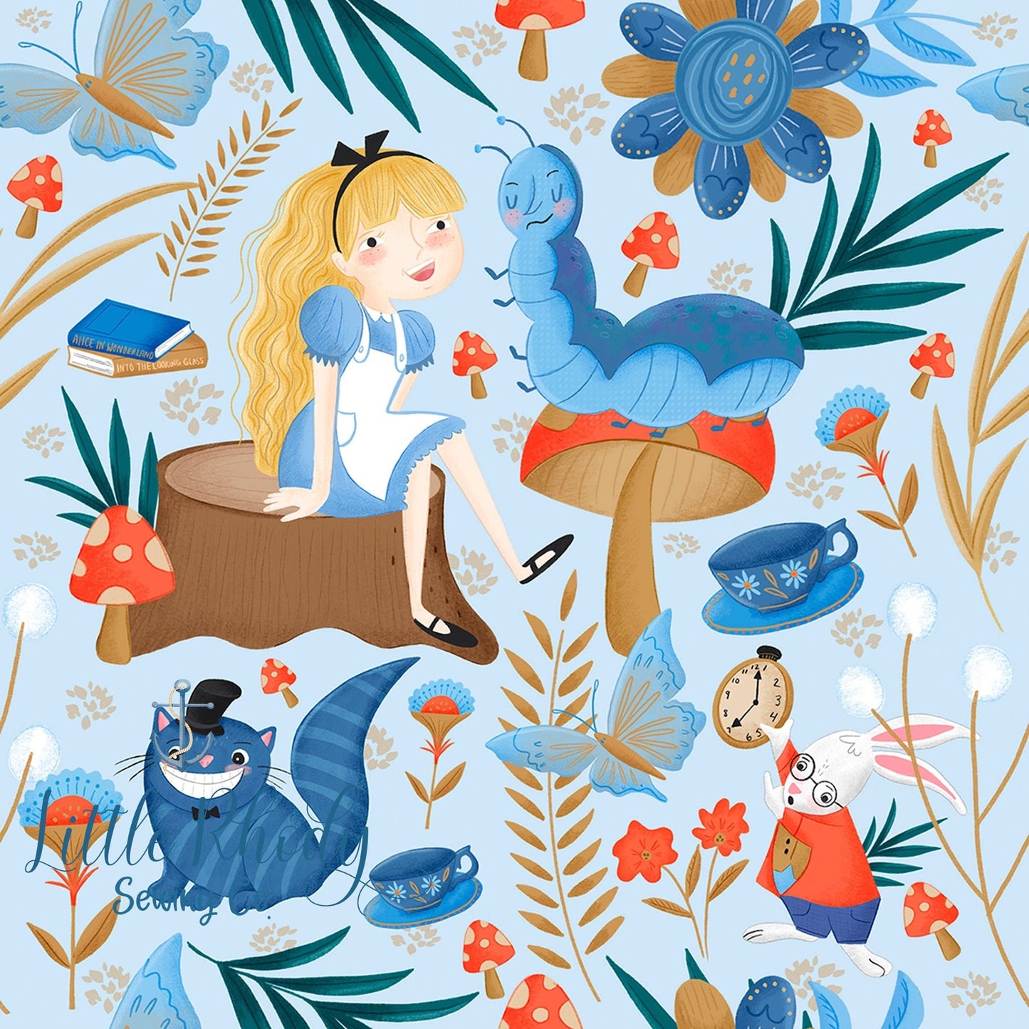 Alice in Wonderland - By the 1/2 Yard - Little Rhody Sewing Co.