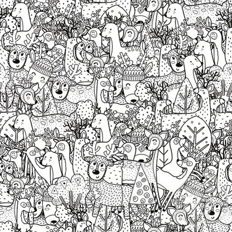 Animals Coloring Page - Little Rhody Sewing Co.