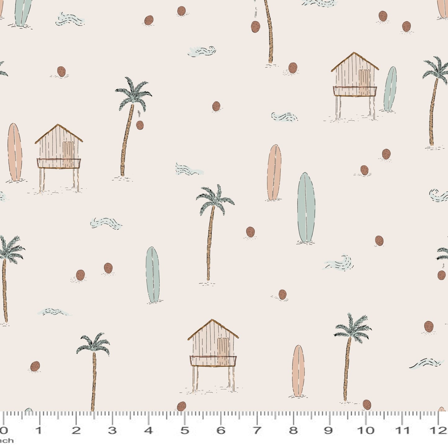 At The Beach - Eva Catharina - Cotton Lycra Jersey - By the 1/2 Yard - Little Rhody Sewing Co.