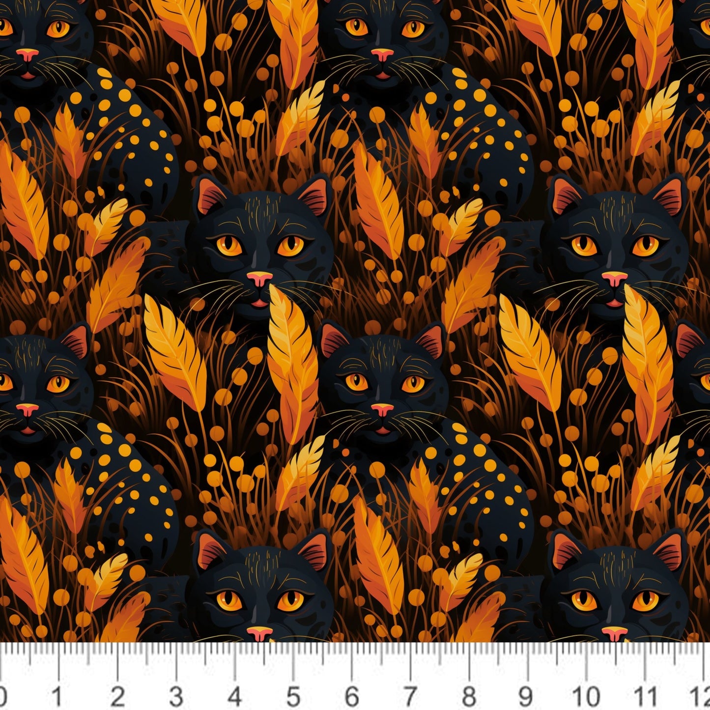 Autumn Black Cats - Little Rhody Sewing Co.