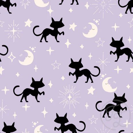 Black Cats Purple - Little Rhody Sewing Co.