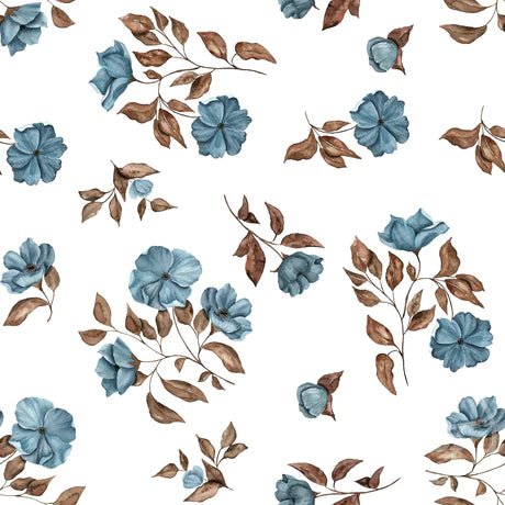 Blue Autumn Flowers - Little Rhody Sewing Co.