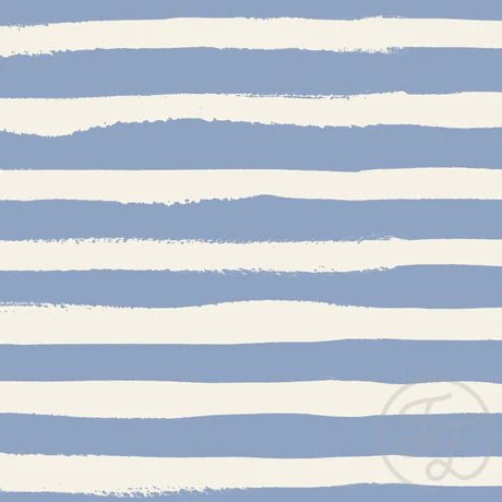 Blue Painted Stripe Big - Little Rhody Sewing Co.
