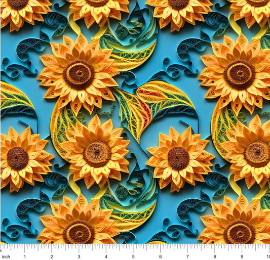 Bonnie's Boujee Designs - Paper Sunflowers - 3D Look - Little Rhody Sewing Co.