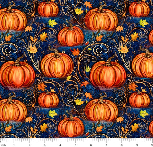 Bonnie's Boujee Designs -Swirly Leaves and Pumpkins - Little Rhody Sewing Co.