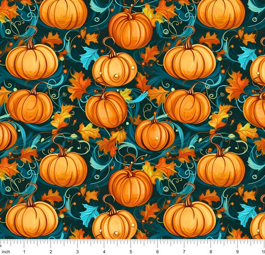 Bonnie's Boujee Designs - Windy Leaves and Pumpkins - Little Rhody Sewing Co.