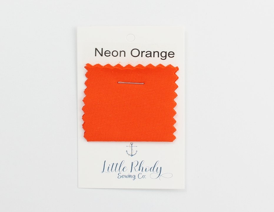 Bright Orange - Euro Ribbing - Jersey- Fleeced French Terry - Little Rhody Sewing Co.