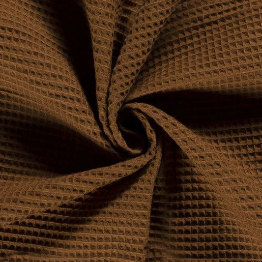 Brown - Turkish Waffle 100% Cotton - By the 1/2 yard - Little Rhody Sewing Co.