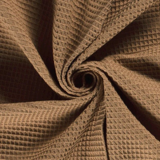 Camel - Turkish Waffle 100% Cotton - By the 1/2 Yard - Little Rhody Sewing Co.
