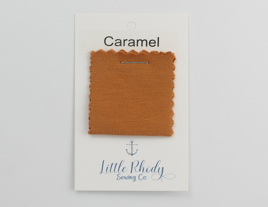 Caramel Brown - Euro Ribbing - Jersey- Fleeced French Terry - Little Rhody Sewing Co.