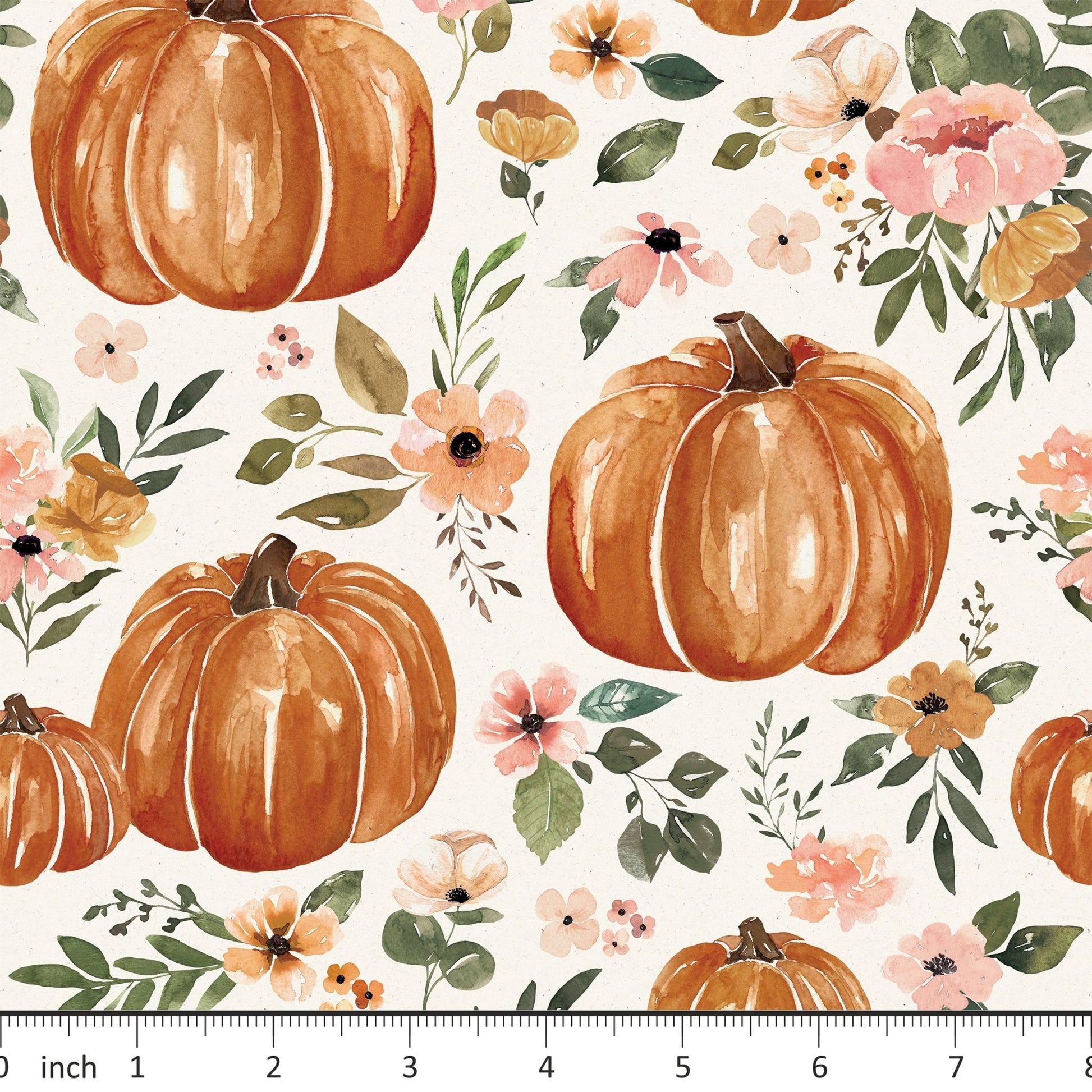 Cate and Rainn - Floral Pumpkin - Light - Little Rhody Sewing Co.
