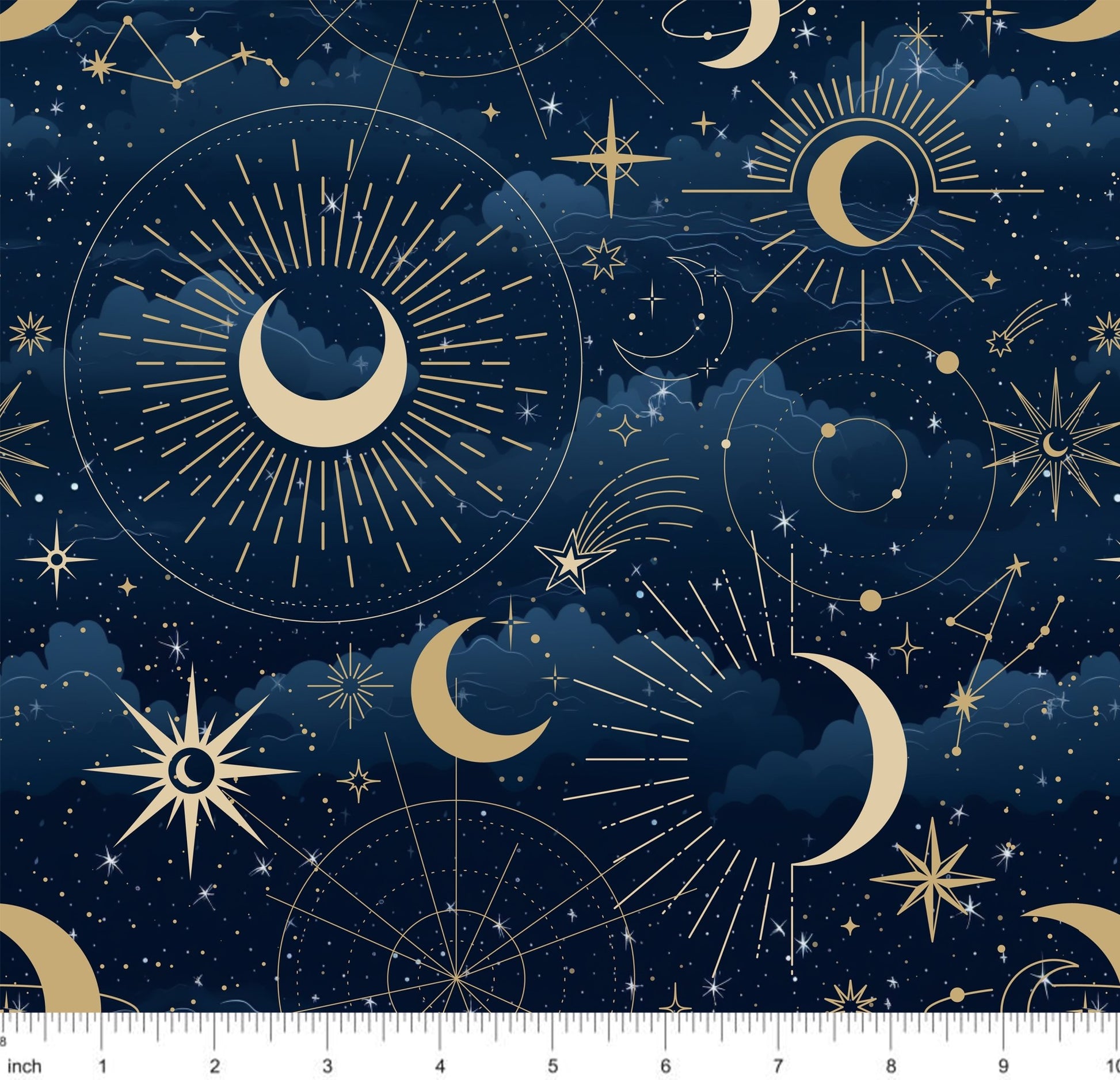 Celestial - Moon and Stars - Little Rhody Sewing Co.