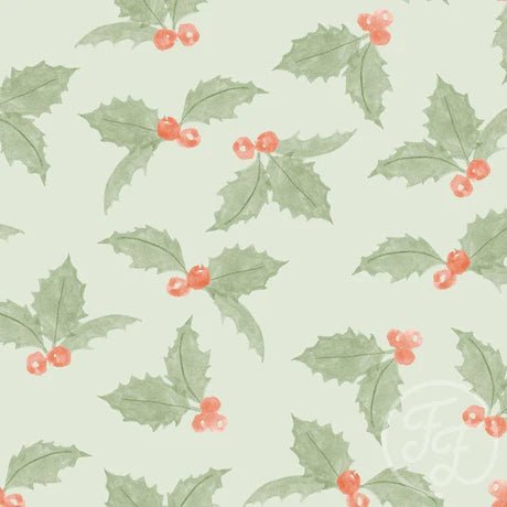 Christmas Holly Green - Little Rhody Sewing Co.