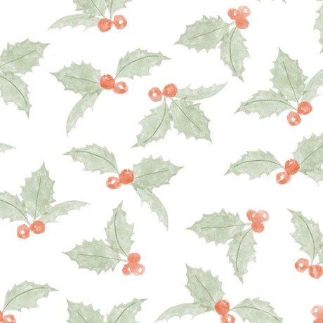 Christmas Holly Off White - Little Rhody Sewing Co.