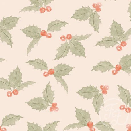 Christmas Holly Pink - Little Rhody Sewing Co.