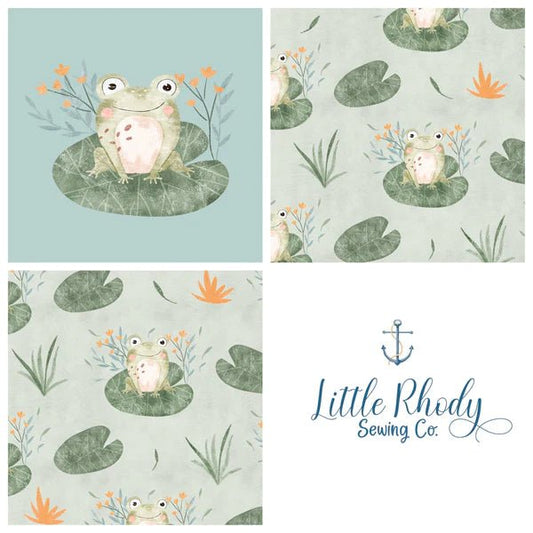 Claire Eddie Art - Frog - 3 Panel Set - 3 Panel Fabric Rapport - Little Rhody Sewing Co.