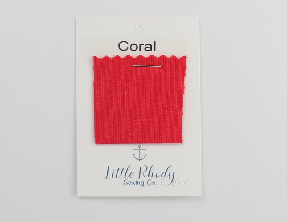 Coral - Jersey - Bamboo Jersey - Fleeced French Terry - Euro Ribbing - Little Rhody Sewing Co.