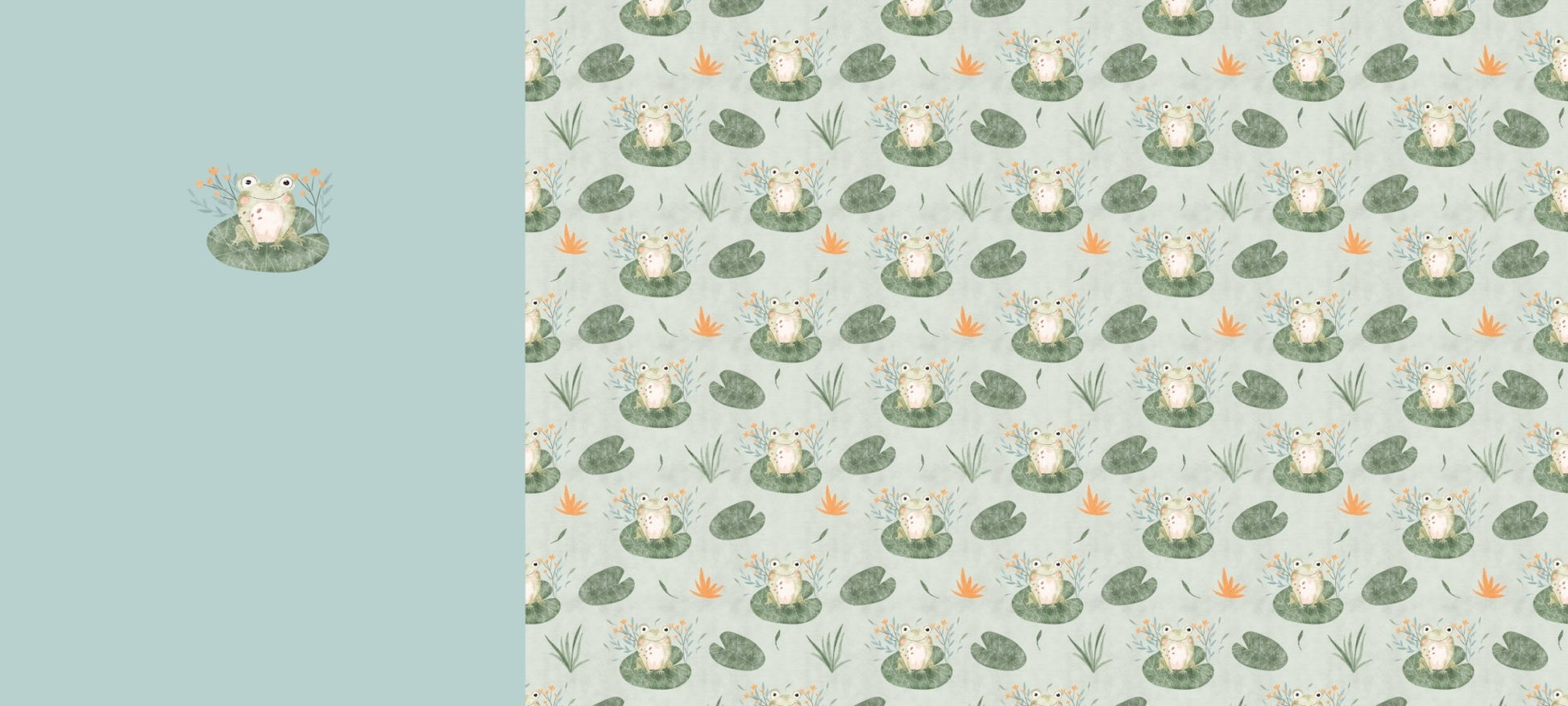 Cute Frogs - Claire Eddie Art - Cotton Lycra Jersey - Panel Rapport - Little Rhody Sewing Co.