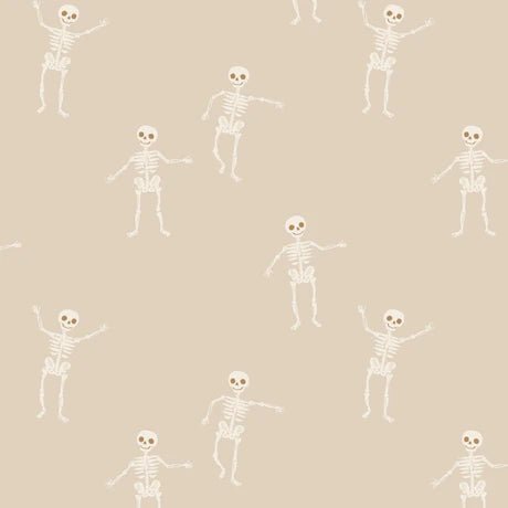 Dancing Skeletons Beige - Little Rhody Sewing Co.
