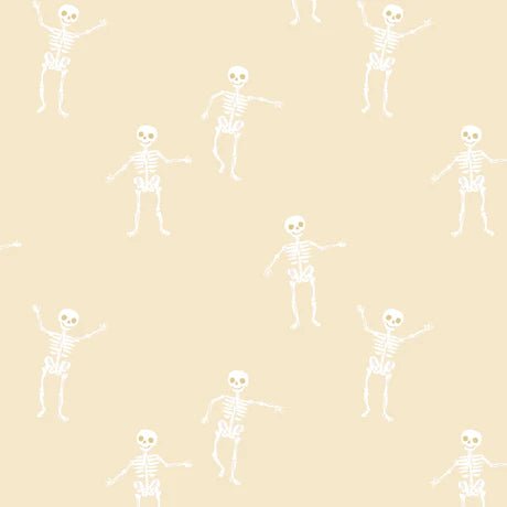 Dancing Skeletons Yellow - Little Rhody Sewing Co.