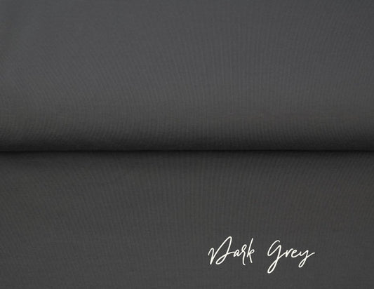 Dark Grey - Jersey - Bamboo Jersey - Fleeced French Terry - High Loop French Terry - Euro Ribbing - Little Rhody Sewing Co.