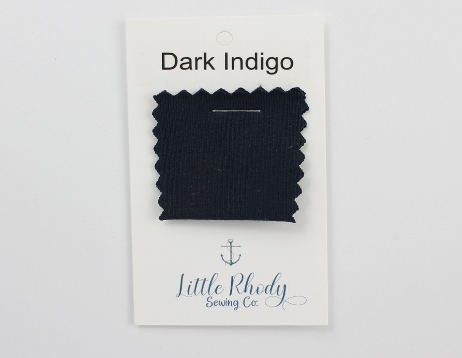 Dark Indigo - Euro Ribbing - Jersey- Bamboo Jersey - French Terry - Fleeced French Terry - Little Rhody Sewing Co.