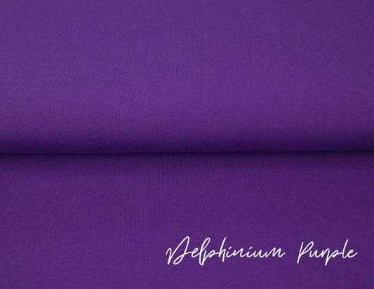 Delphinium Purple - Euro Ribbing - Jersey- Fleeced French Terry - Little Rhody Sewing Co.
