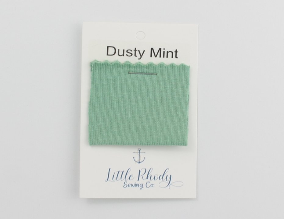 Dusty Mint - Jersey - Bamboo Jersey - French Terry - Fleeced French Terry - Euro Ribbing - Little Rhody Sewing Co.