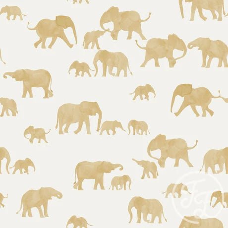 Elephants Jojoba White - Little Rhody Sewing Co.