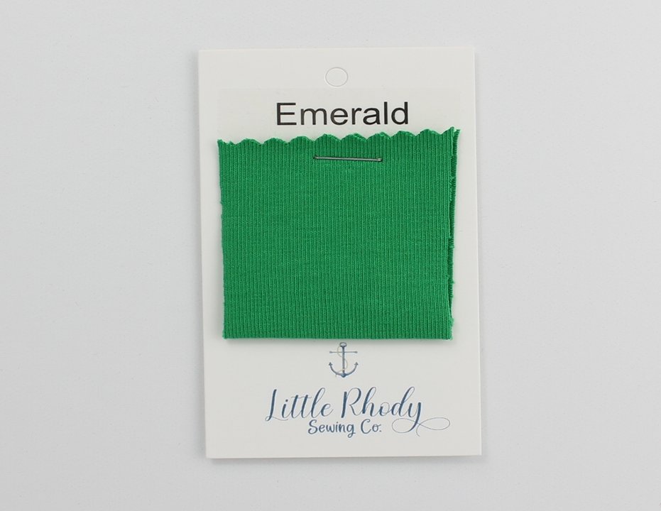 Emerald - Euro Ribbing - Jersey- Fleeced French Terry - Little Rhody Sewing Co.